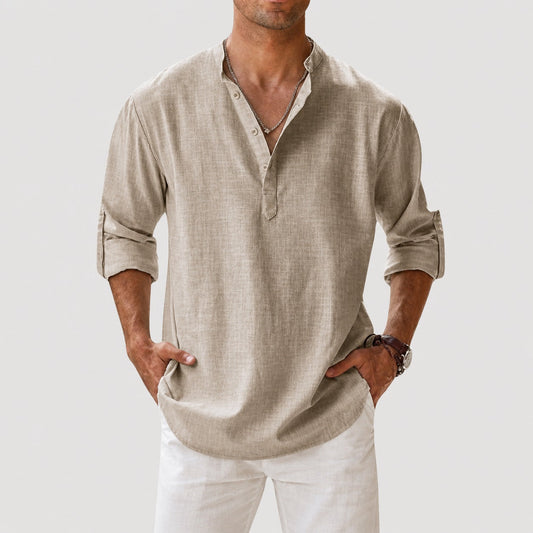 Men's Linen Long Sleeve Shirt