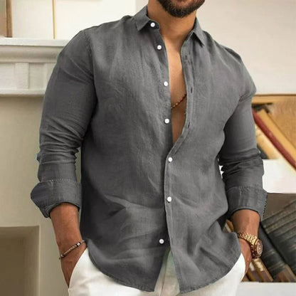 Men's Linen Shirt - Airy and Lightweight Casual Top
