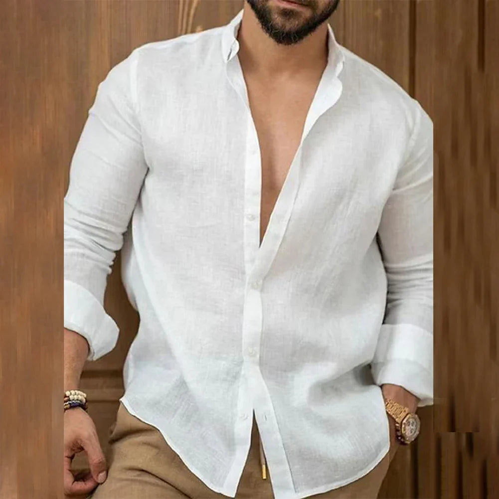 Men's Linen Shirt - Airy and Lightweight Casual Top