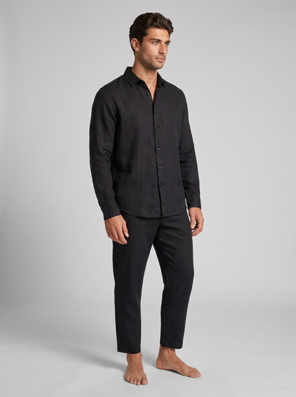 Men's Linen Shirt and Trousers Set