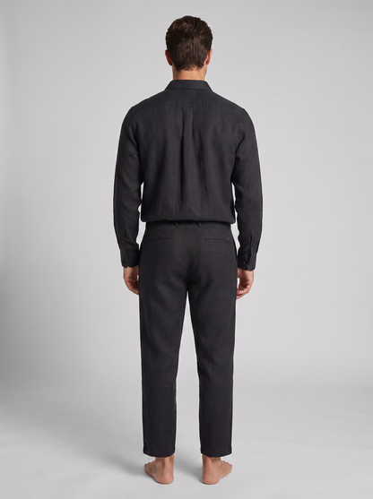 Men's Linen Shirt and Trousers Set