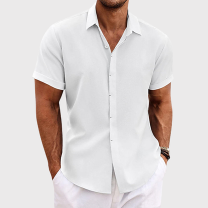 Men's Linen Short Sleeve Shirt for Summer
