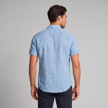 Men's Linen Short Sleeve Shirt for Summer Casual Wear