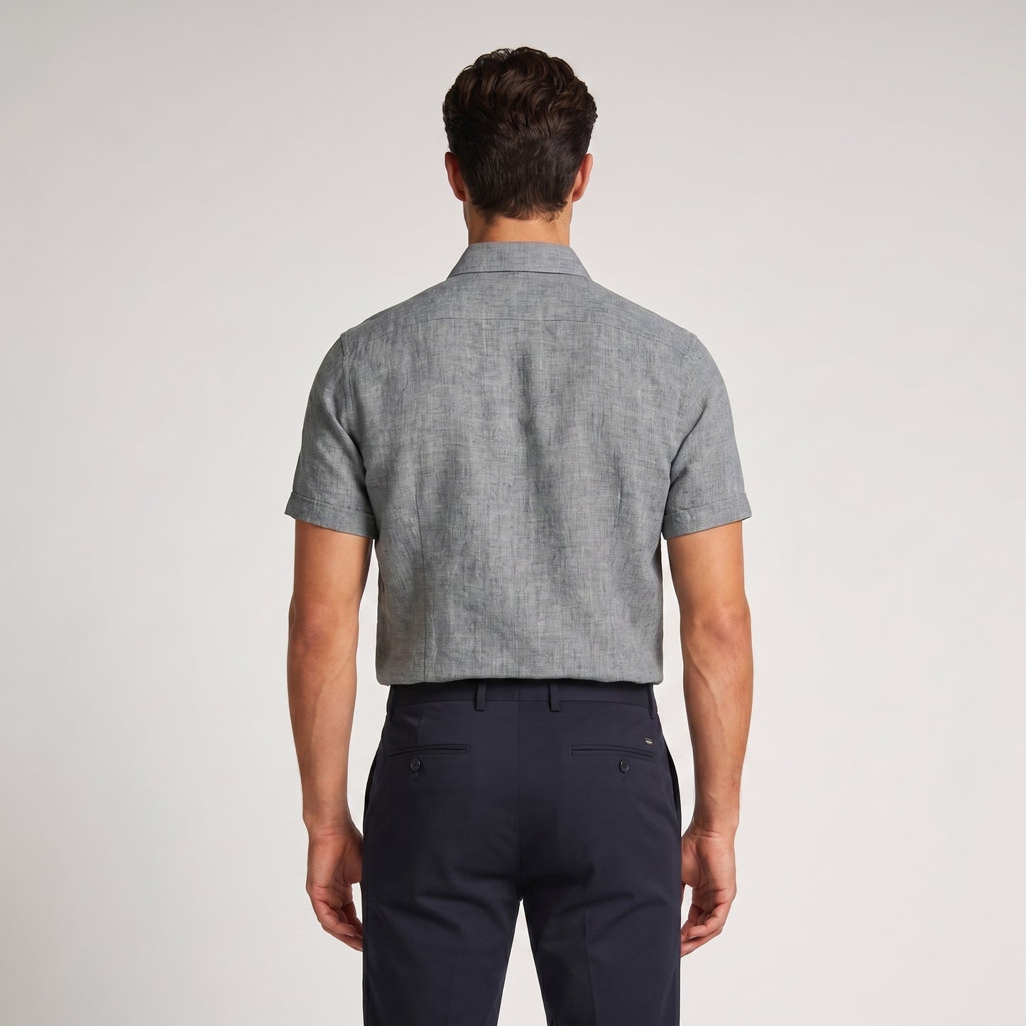 Men's Linen Short Sleeve Shirt for Summer Casual Wear