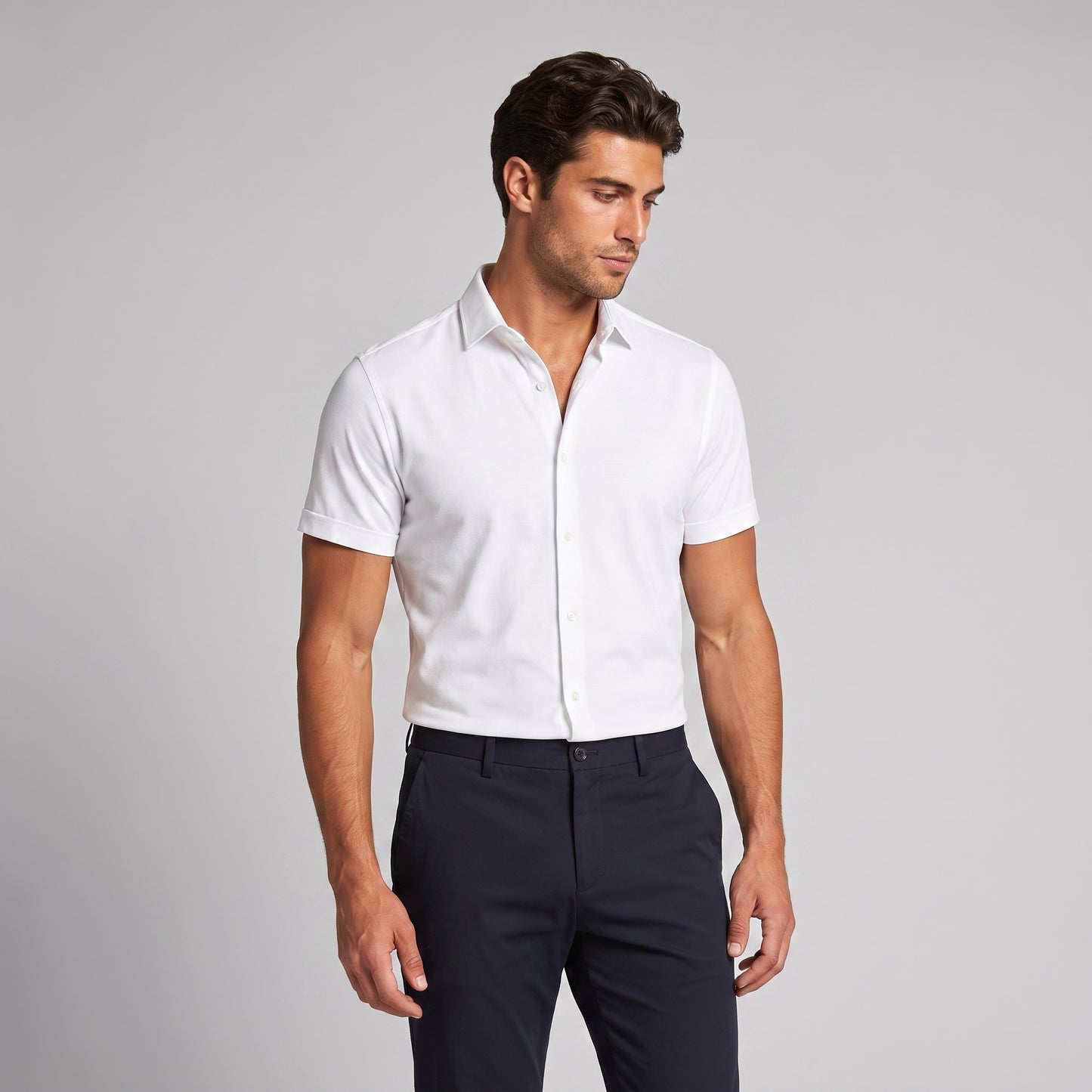 Men's Linen Short Sleeve Shirt for Summer Casual Wear
