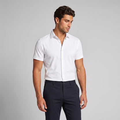 Men's Linen Short Sleeve Shirt for Summer Casual Wear