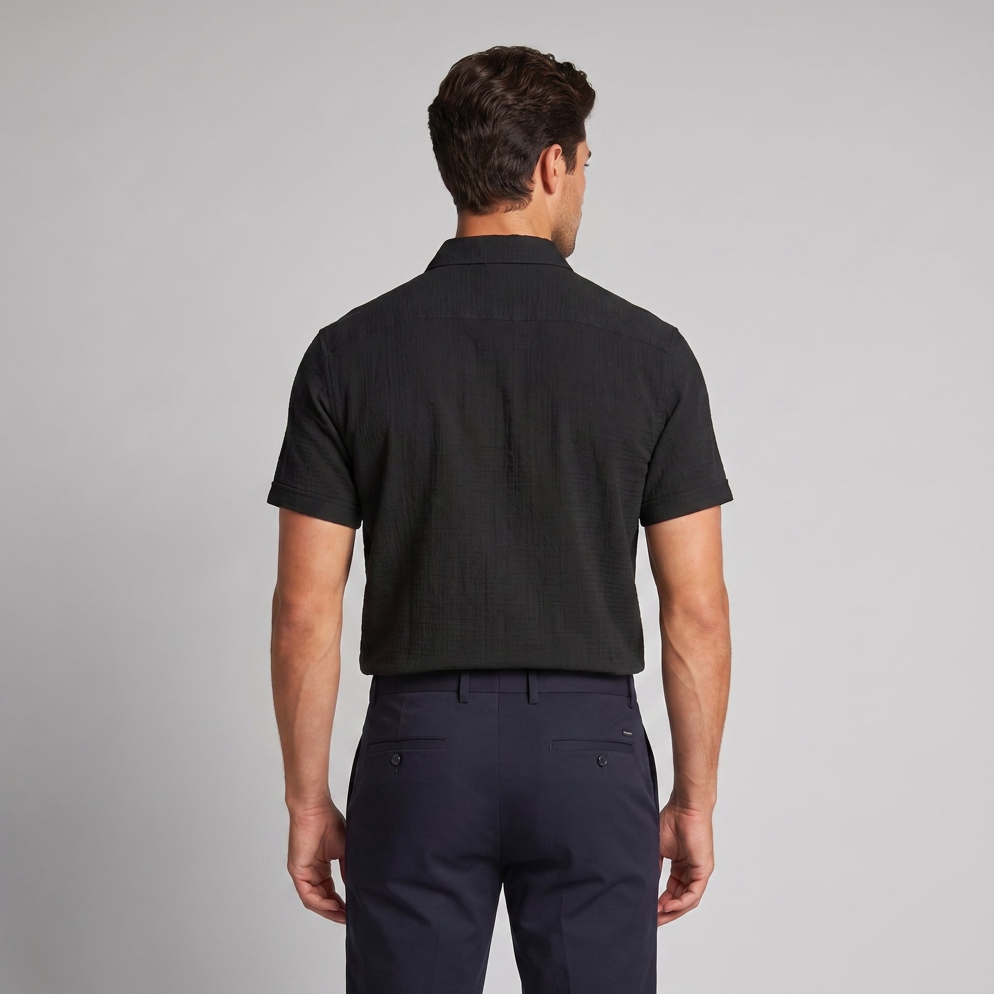 Men's Linen Short Sleeve Shirt for Summer Casual Wear