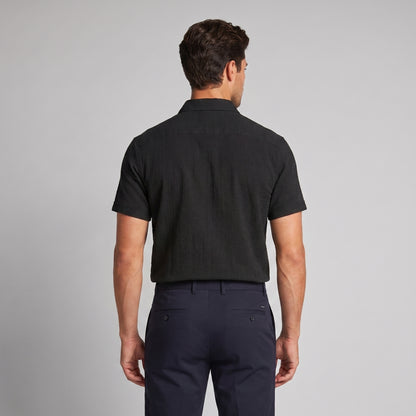 Men's Linen Short Sleeve Shirt for Summer Casual Wear