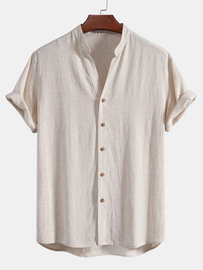 Men's Linen Short Sleeve Shirt