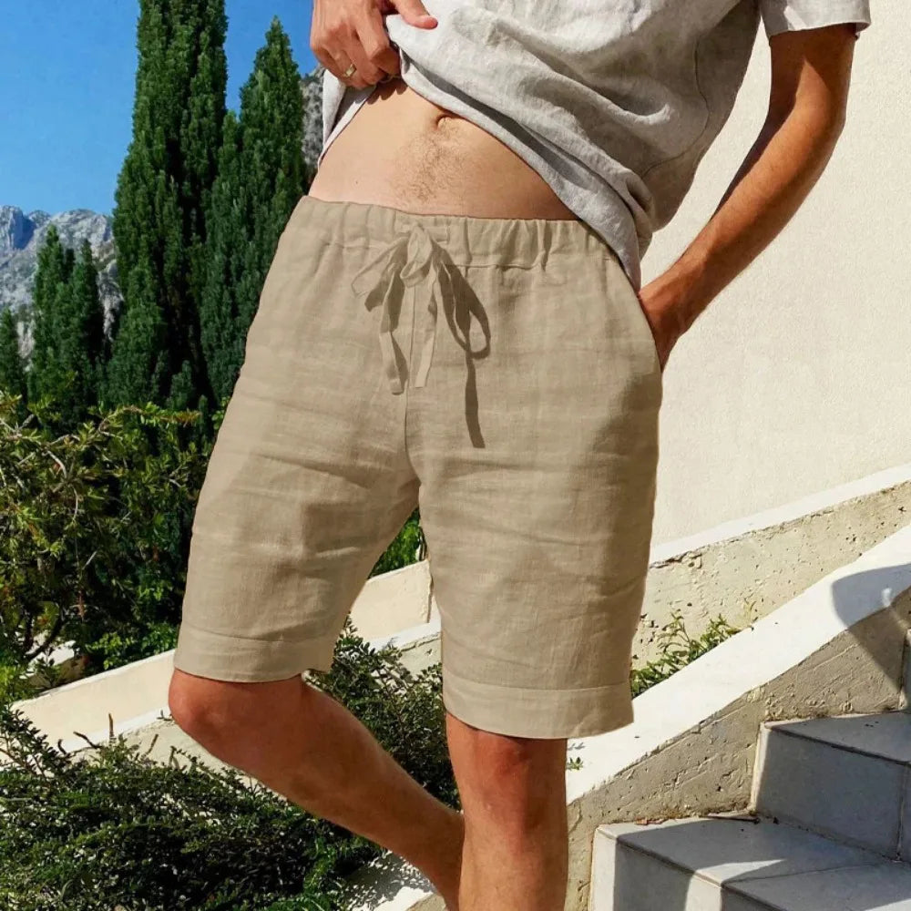 Men's Linen Shorts - Breathable Summer Shorts for Comfort