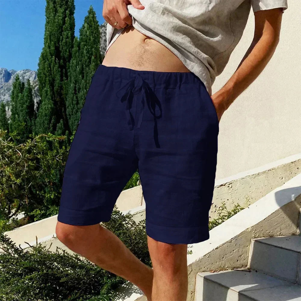 Men's Linen Shorts - Breathable Summer Shorts for Comfort