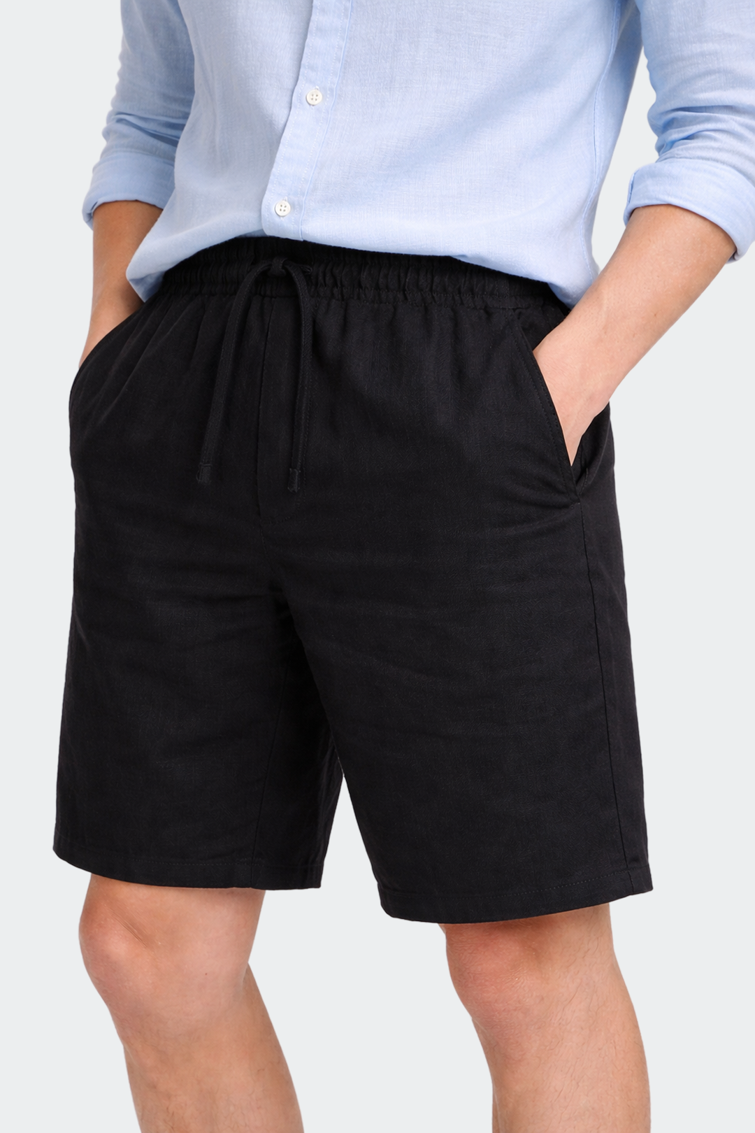 Men's Linen Shorts with Breathable Design