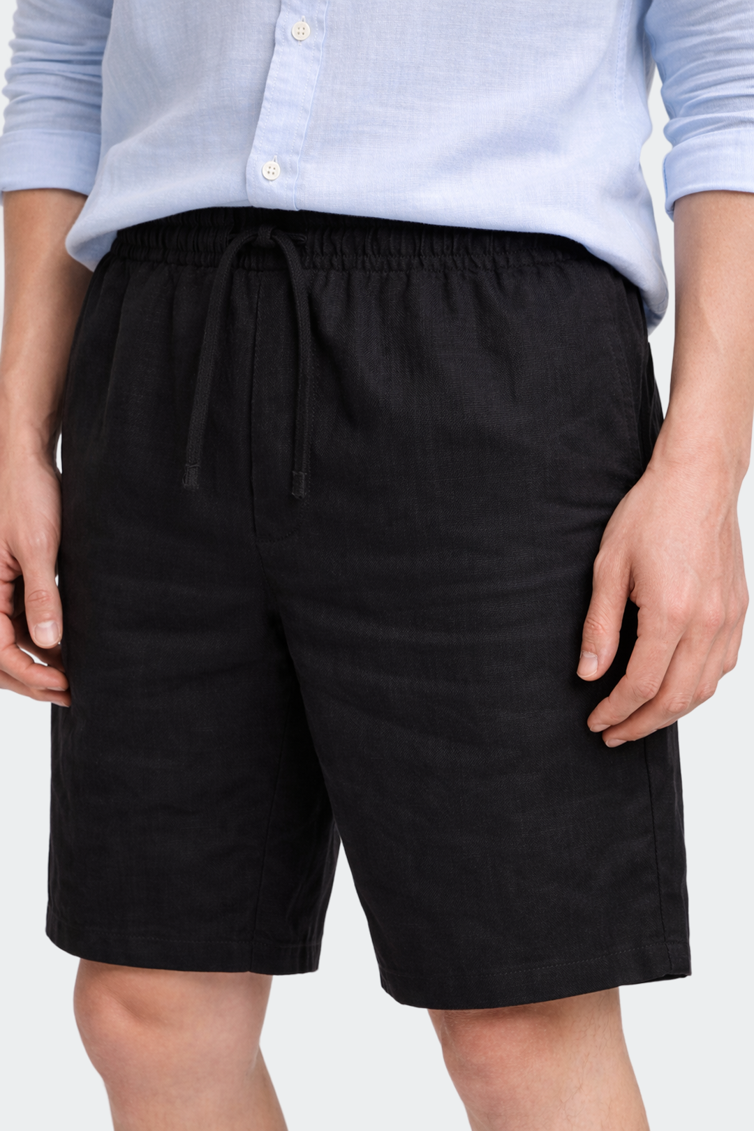 Men's Linen Shorts with Breathable Design