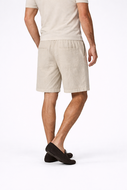 Men's Linen Shorts with Breathable Design