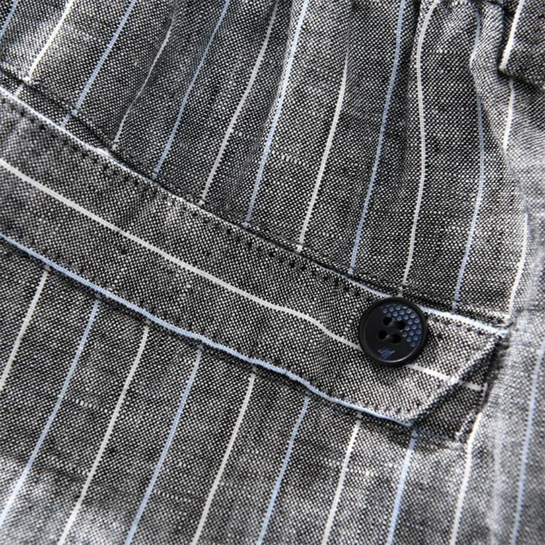 Men's Linen Straight-Leg Trousers