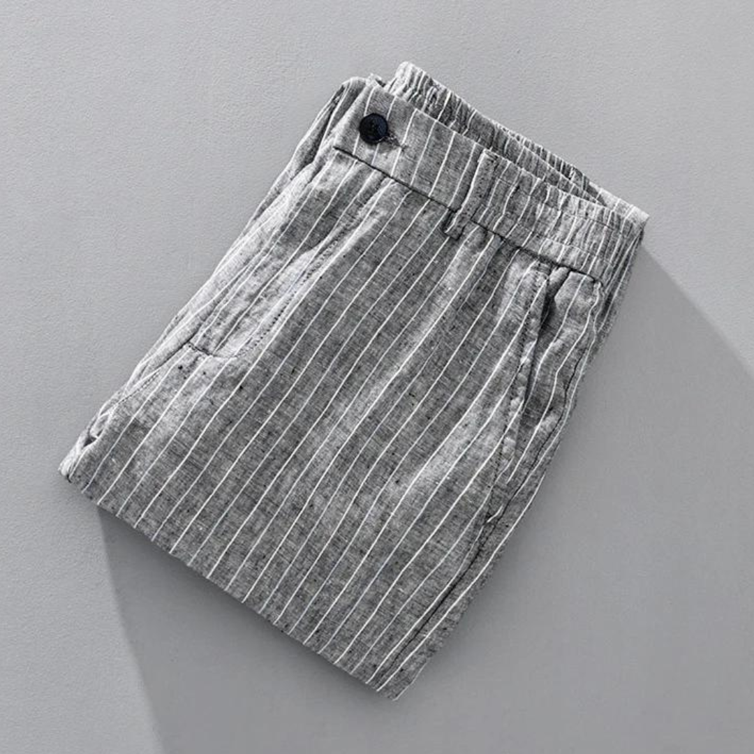 Men's Linen Straight-Leg Trousers