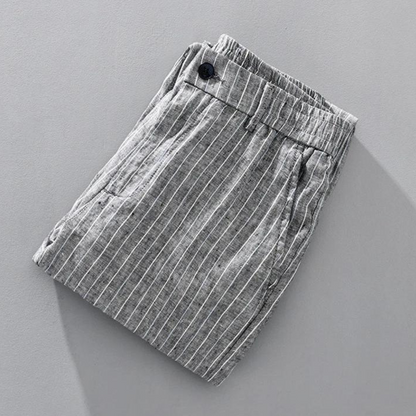 Men's Linen Straight-Leg Trousers