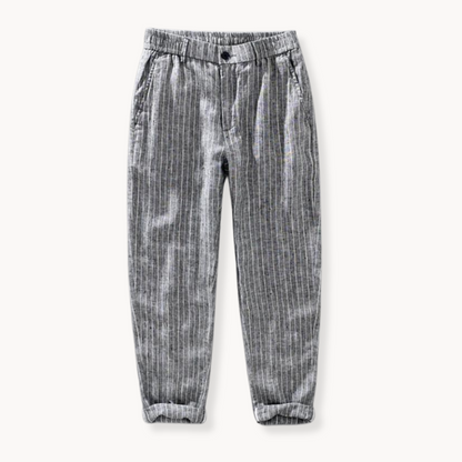Men's Linen Straight-Leg Trousers