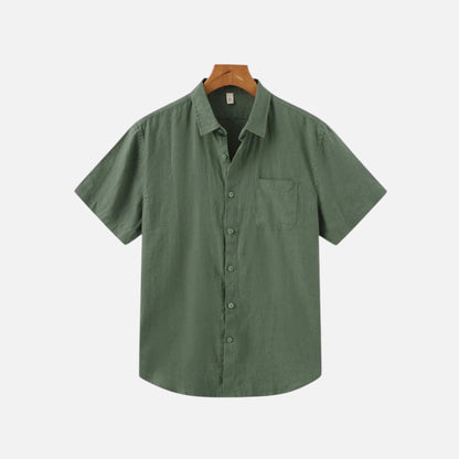 Men's Linen Style Short Sleeve Shirt
