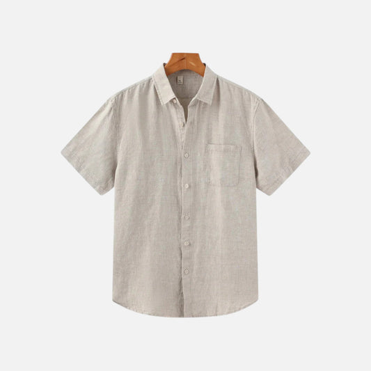 Men's Linen Style Short Sleeve Shirt