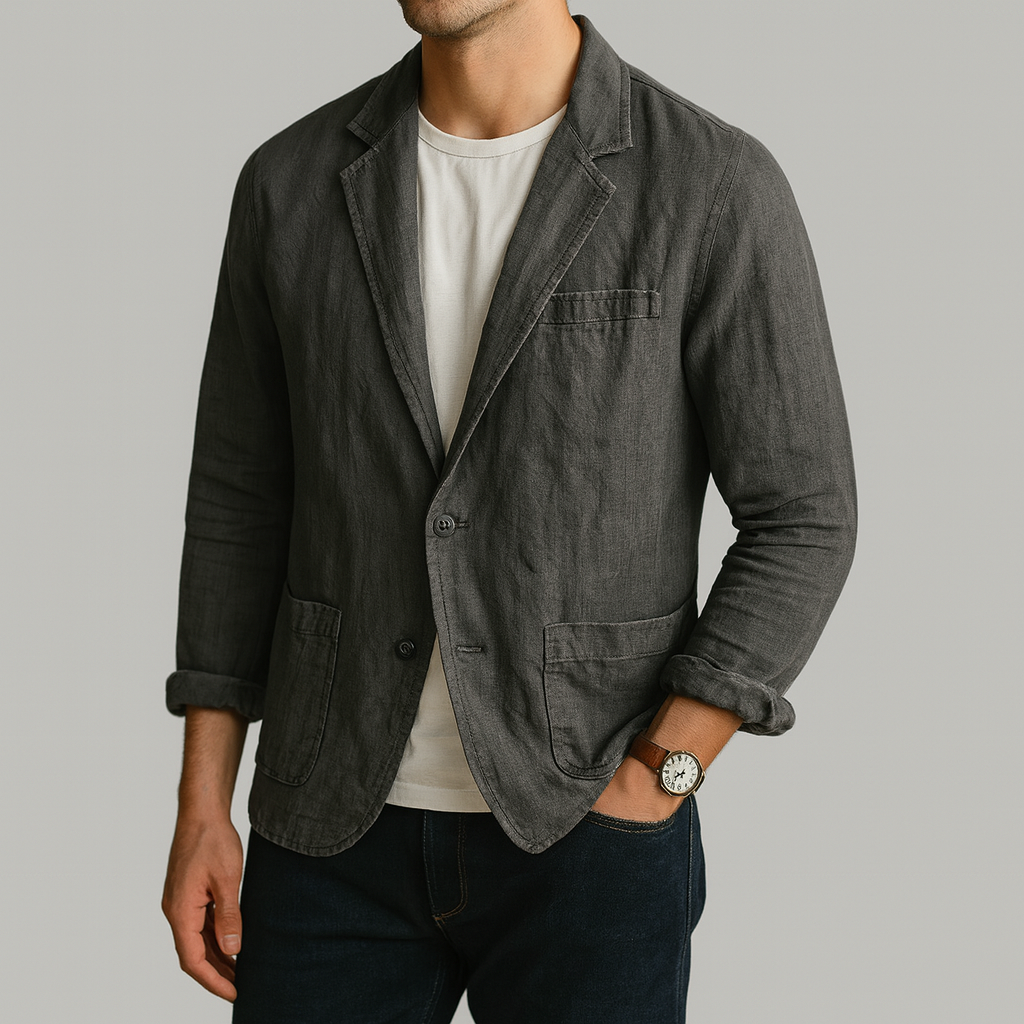 Men's Linen Summer Blazer Jacket