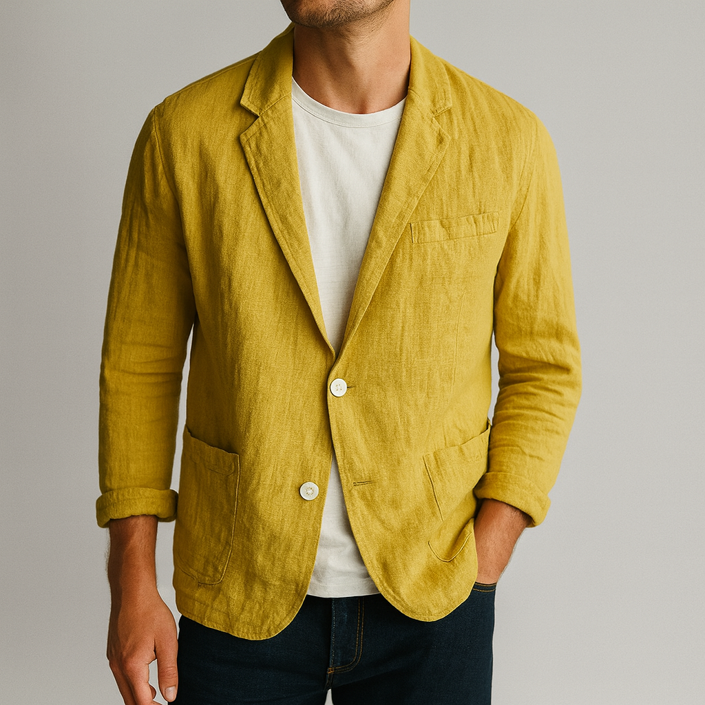 Men's Linen Summer Blazer Jacket