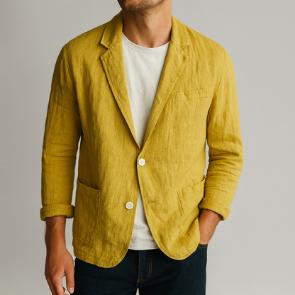 Men's Linen Summer Blazer Jacket