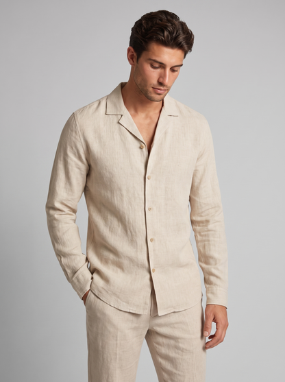 Men's Linen Summer Shirt and Trouser Set