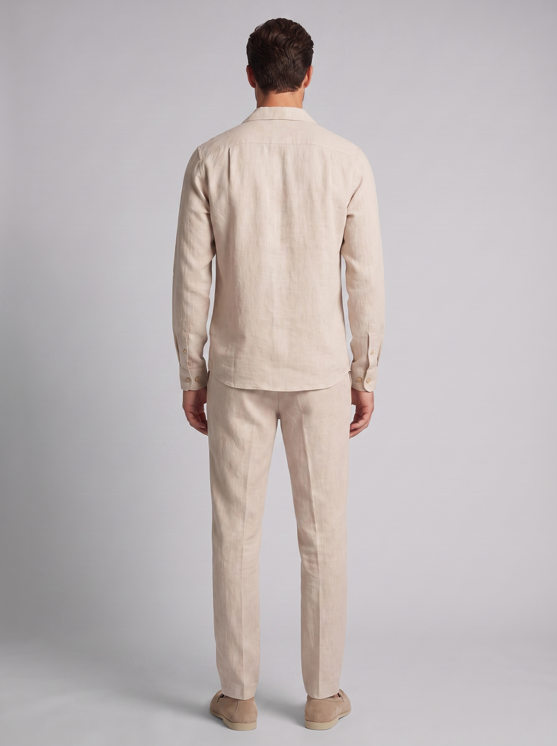 Men's Linen Summer Shirt and Trouser Set