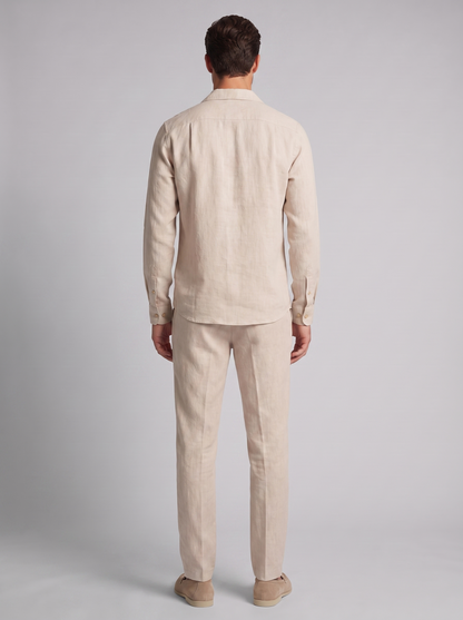 Men's Linen Summer Shirt and Trouser Set