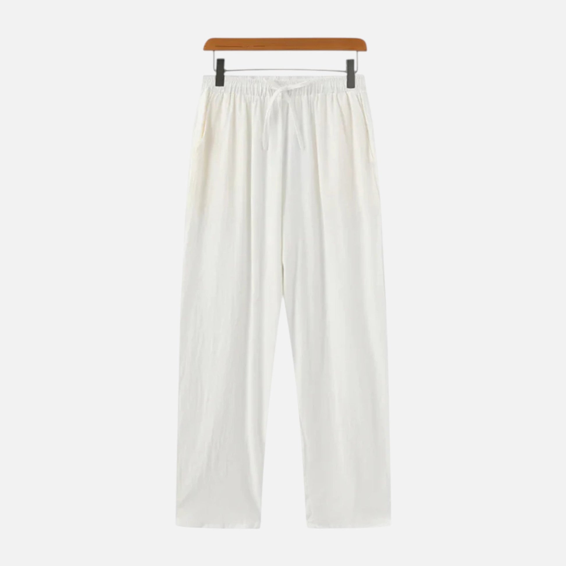 Men's Linen Tailored Trousers with Relaxed Fit