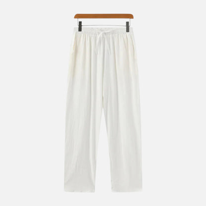 Men's Linen Tailored Trousers with Relaxed Fit