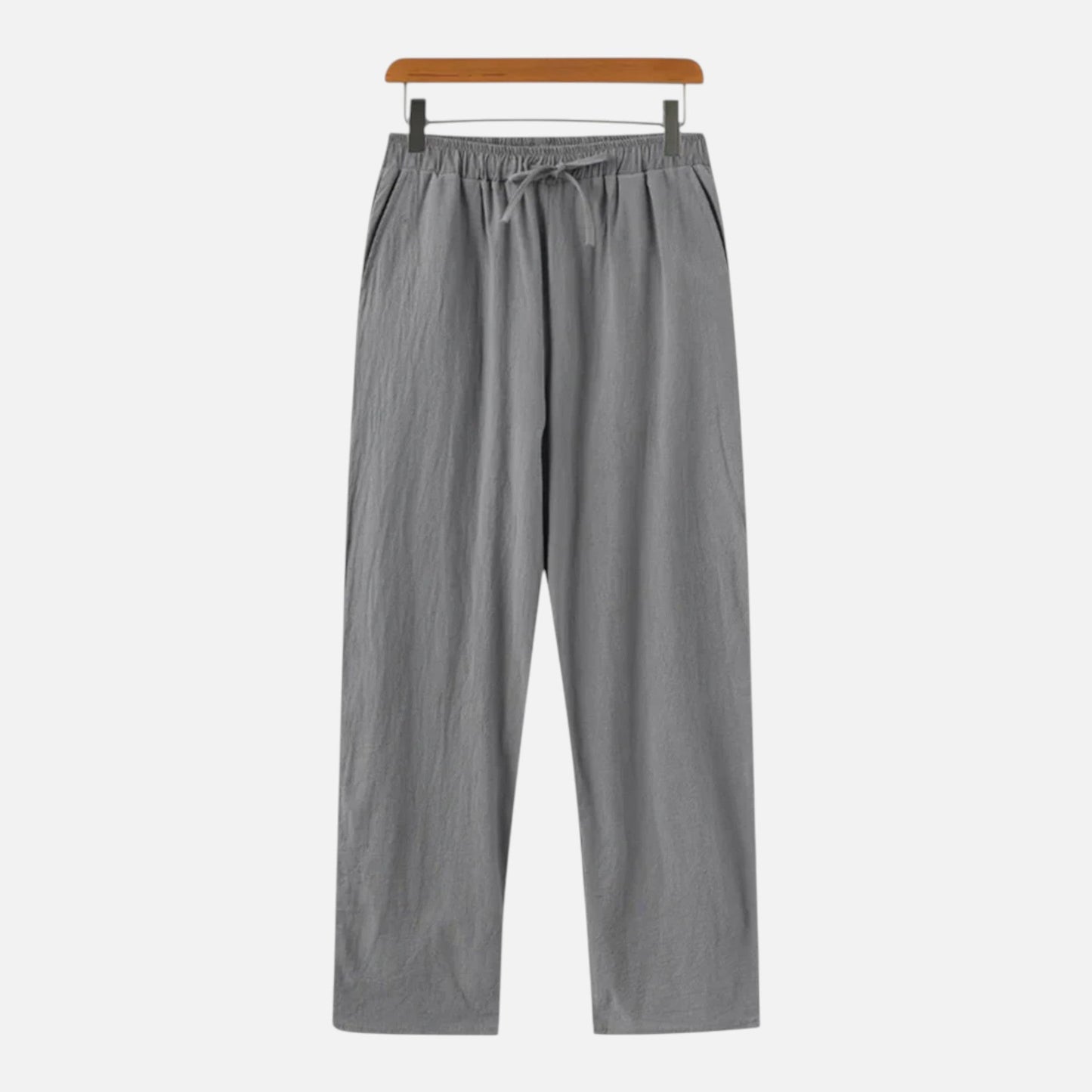 Men's Linen Tailored Trousers with Relaxed Fit