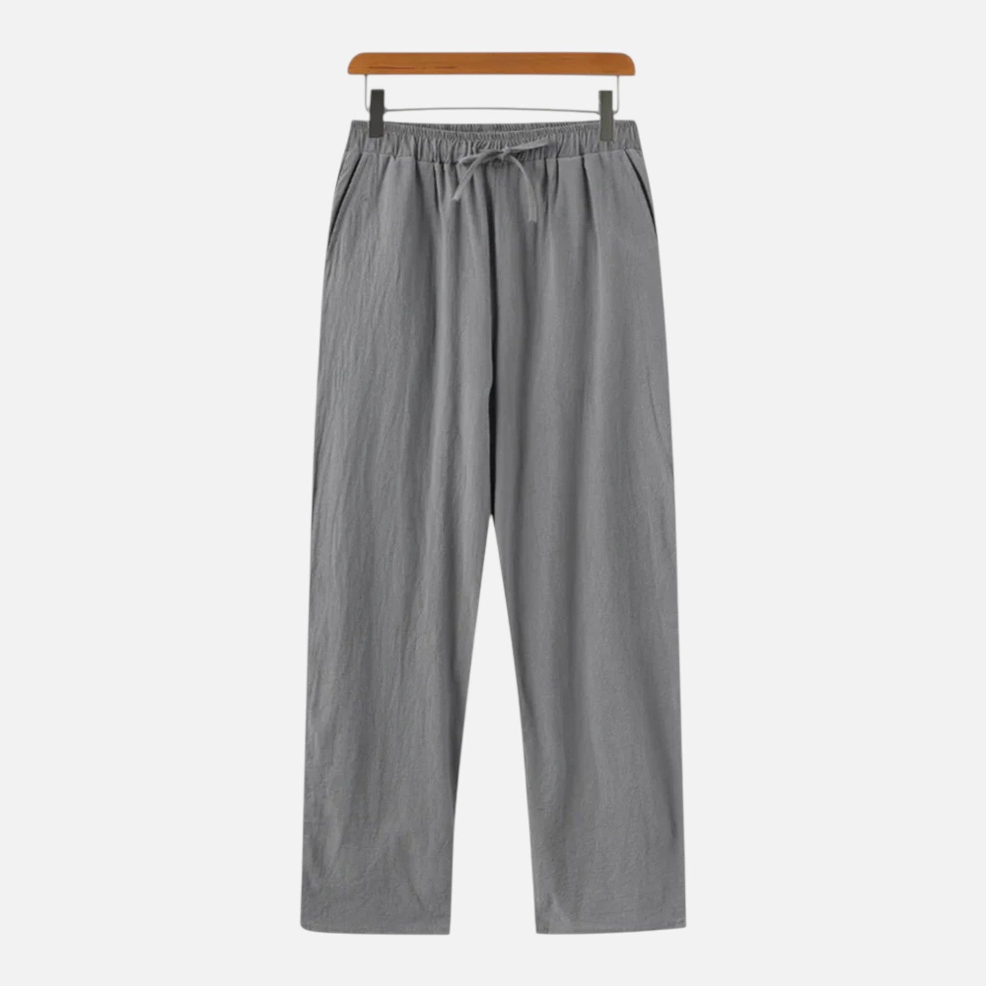 Men's Linen Tailored Trousers with Relaxed Fit