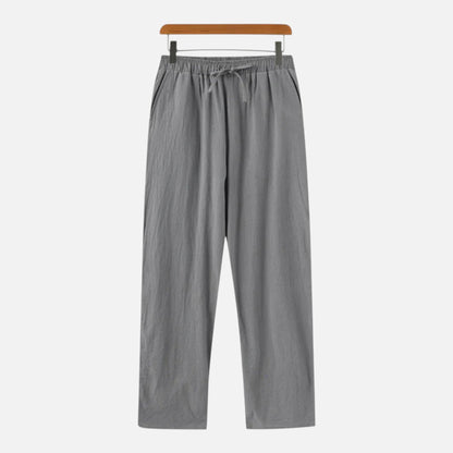 Men's Linen Tailored Trousers with Relaxed Fit