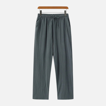 Men's Linen Tailored Trousers with Relaxed Fit