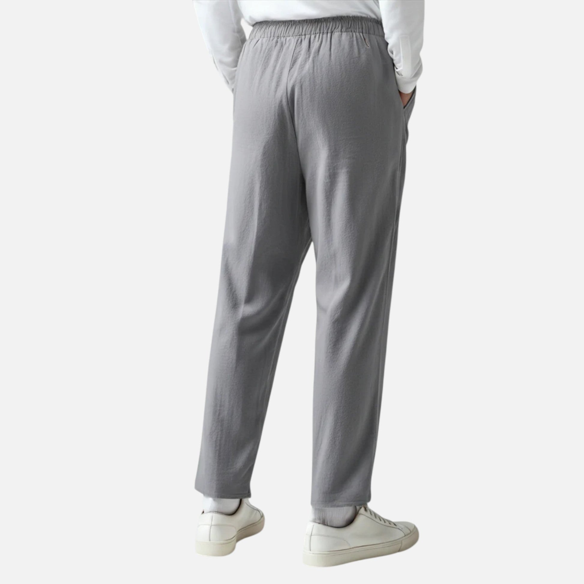 Men's Linen Tailored Trousers with Relaxed Fit