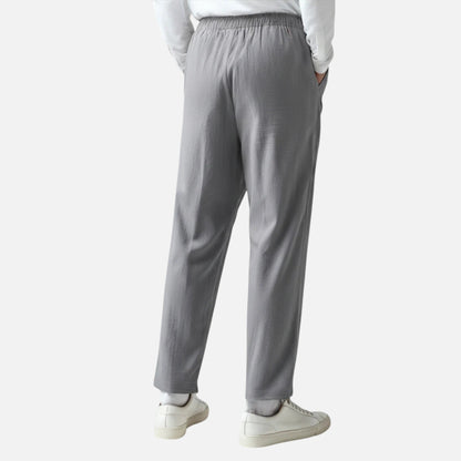 Men's Linen Tailored Trousers with Relaxed Fit