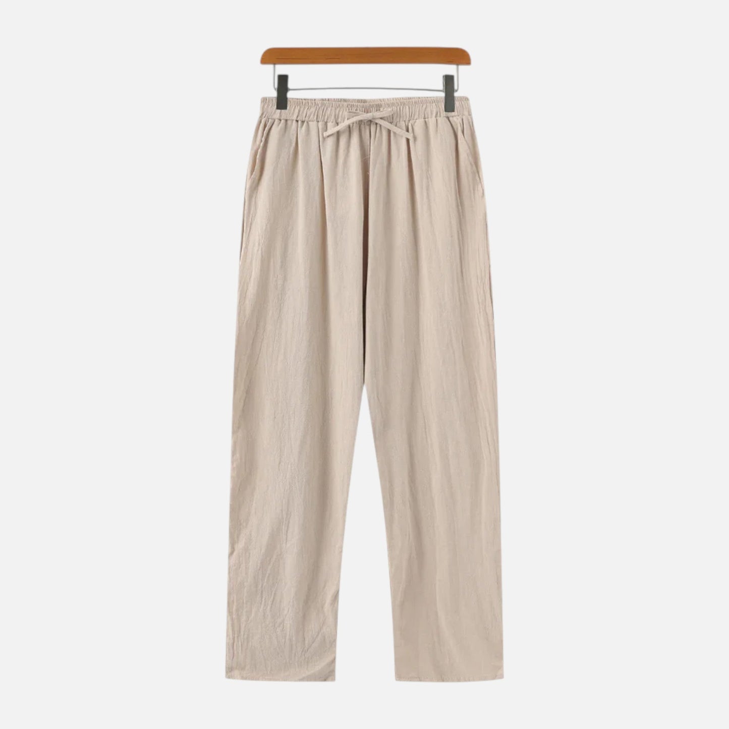 Men's Linen Tailored Trousers with Relaxed Fit