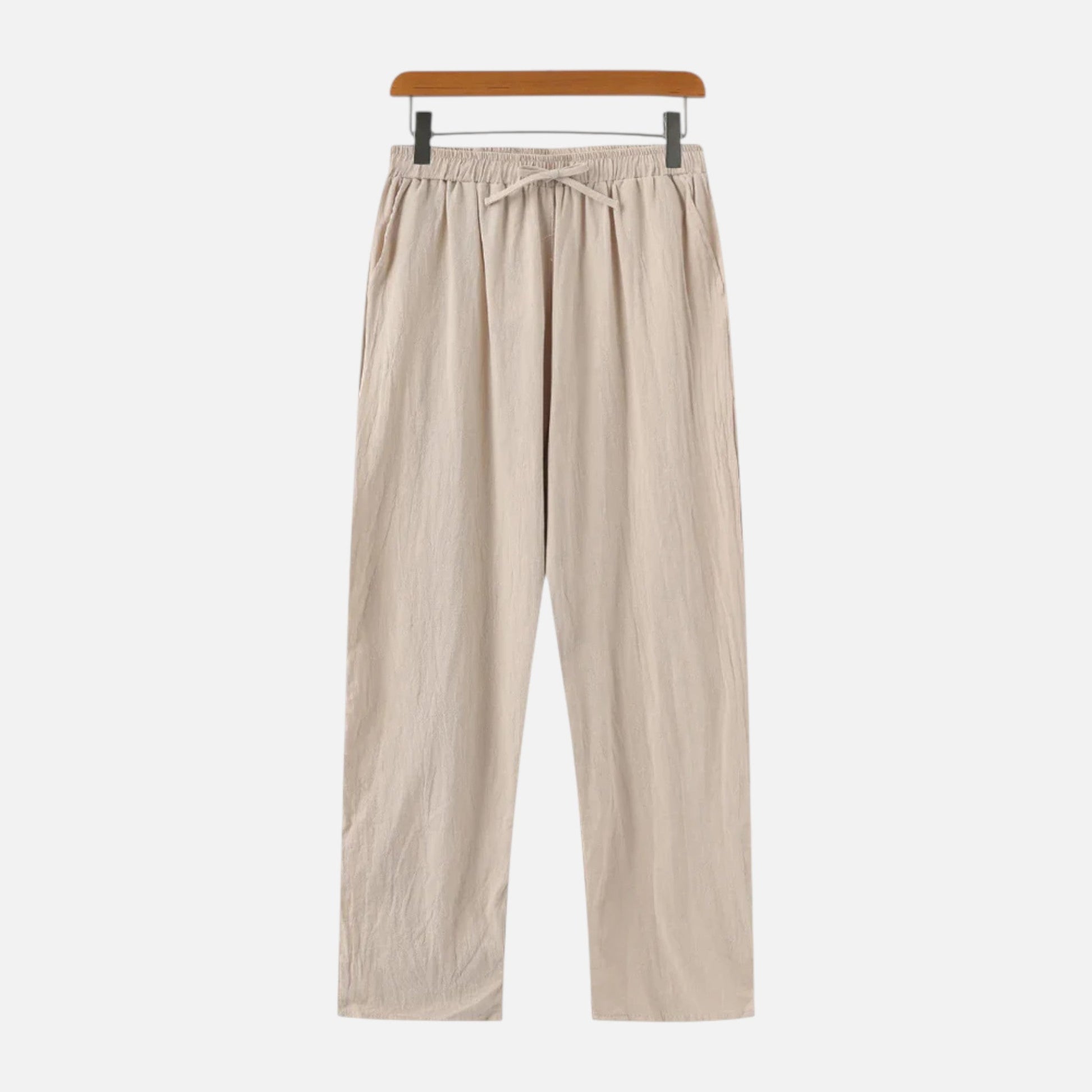 Men's Linen Tailored Trousers with Relaxed Fit