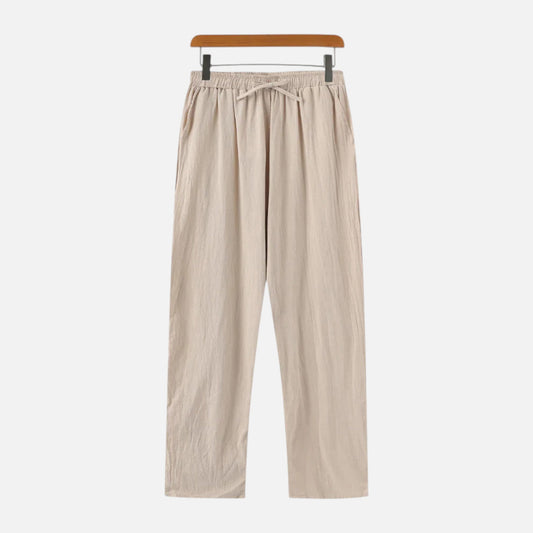 Men's Linen Tailored Trousers with Relaxed Fit