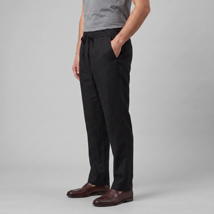 Men's Linen Wide-Leg Trousers