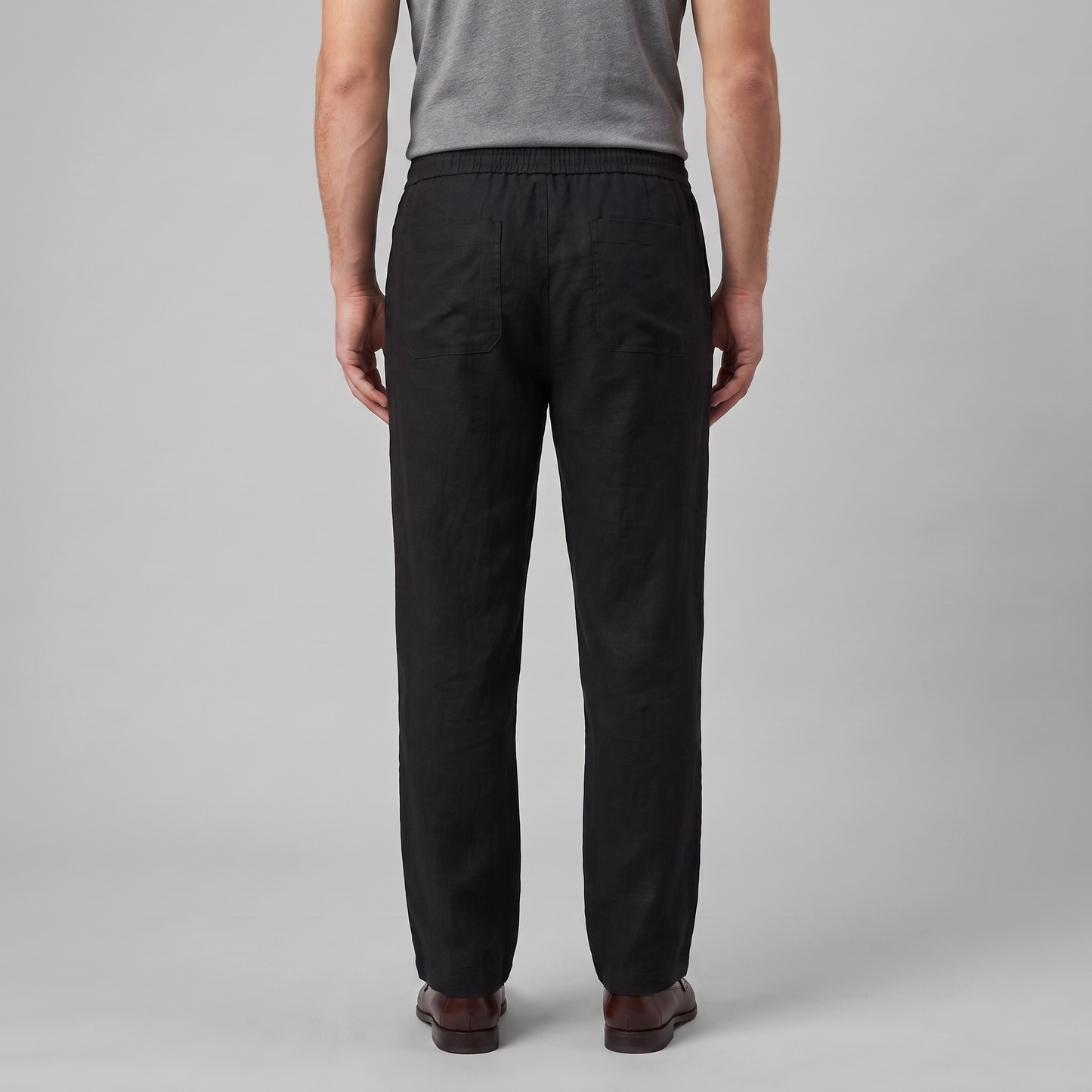 Men's Linen Wide-Leg Trousers