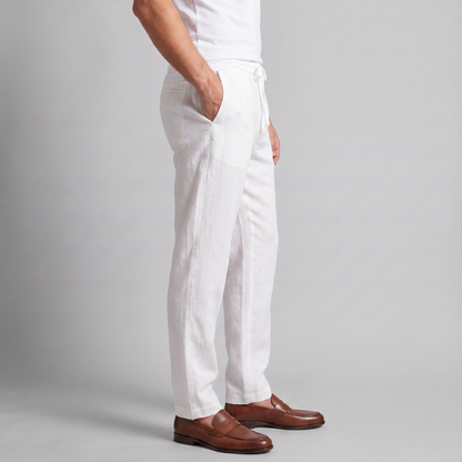 Men's Linen Wide-Leg Trousers