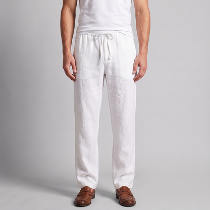 Men's Linen Wide-Leg Trousers