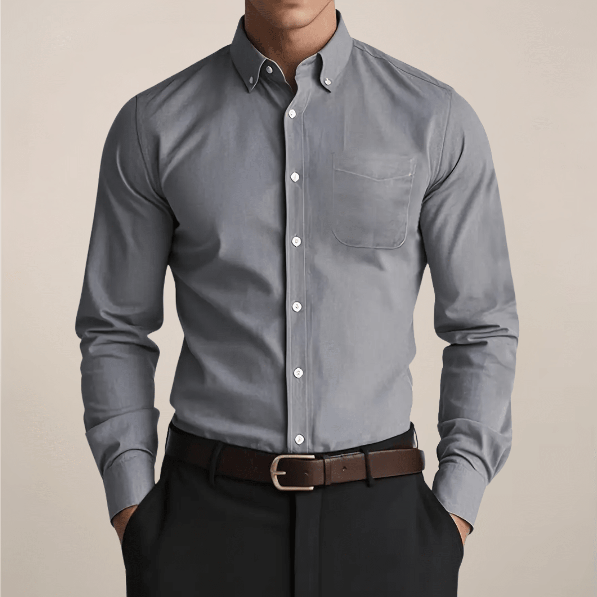 Men's Long Sleeve Button-Up Shirt