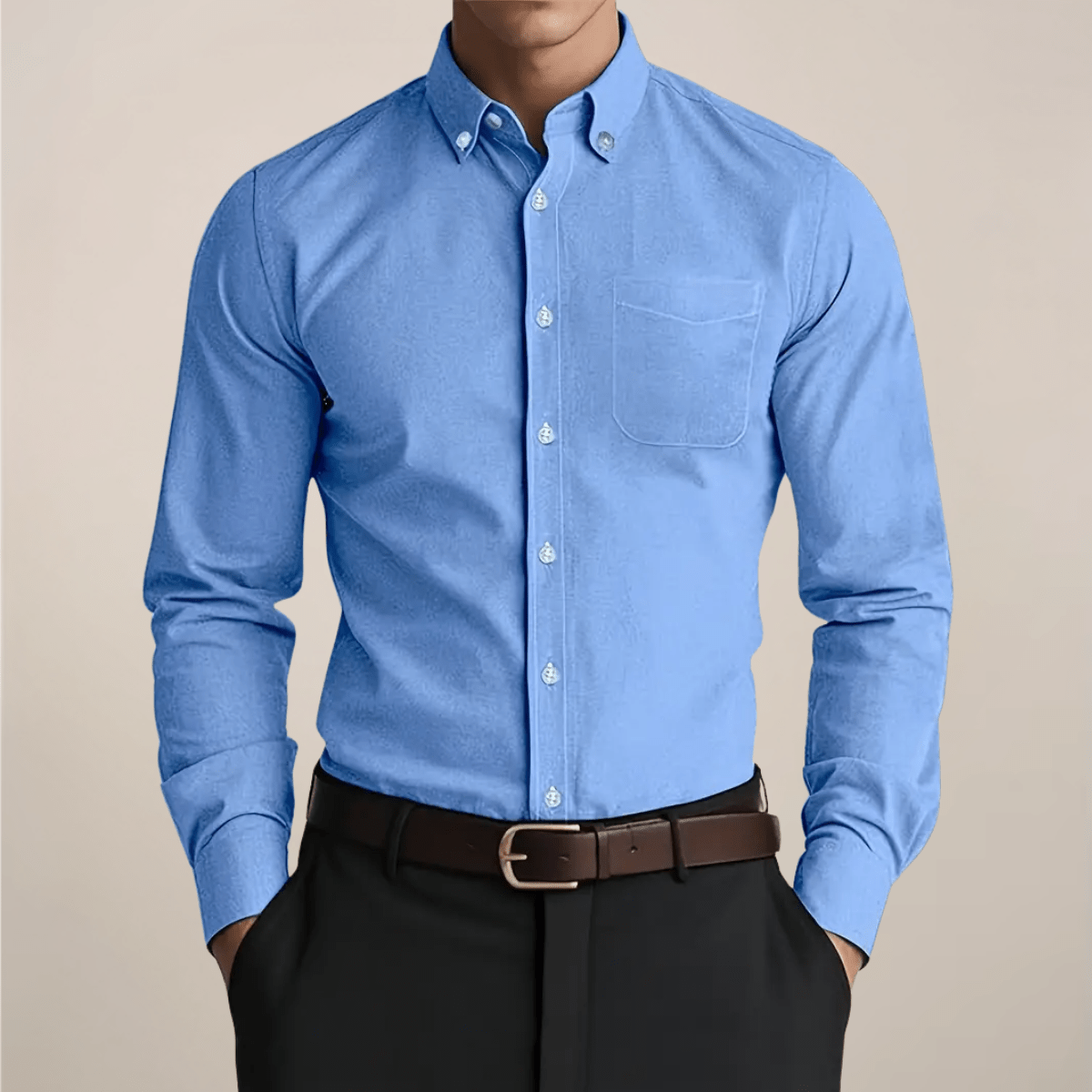 Men's Long Sleeve Button-Up Shirt