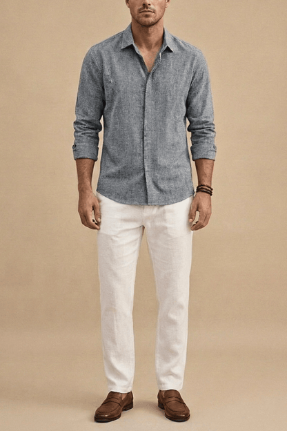 Men's Long Sleeve Button-Up Shirt