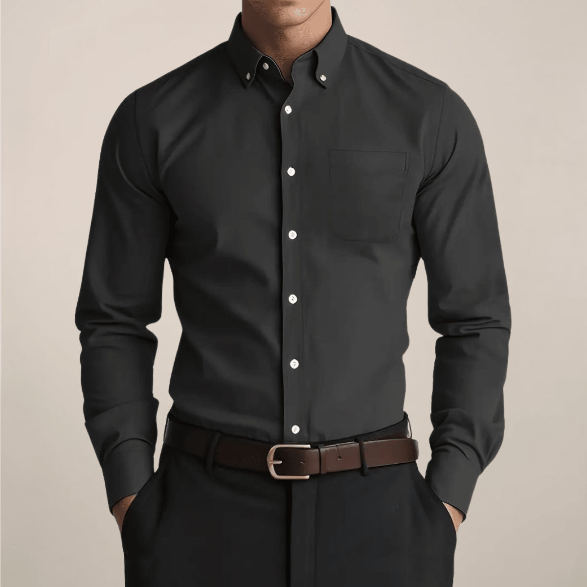 Men's Long Sleeve Button-Up Shirt