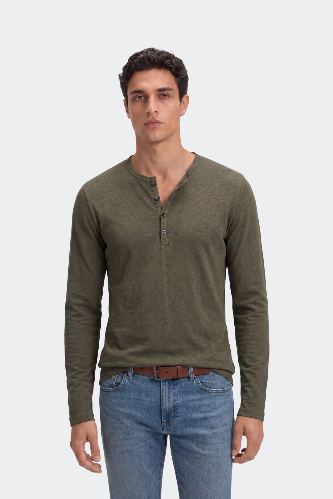 Men's Long Sleeve Henley Shirt